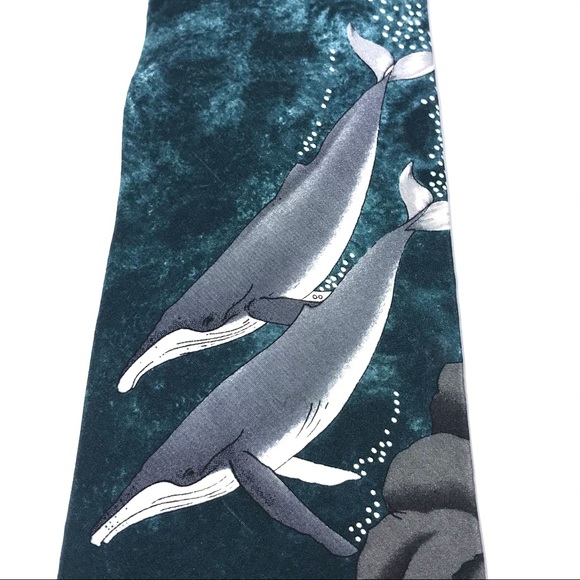 WWF World Wildlife Federation tie, humpback whales - Picture 3 of 7